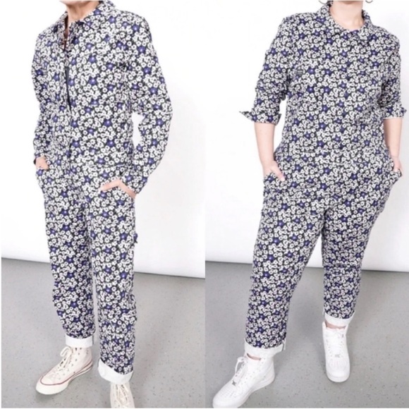 Wildfang The Essential Coveralls in Floral Print - Picture 9 of 9